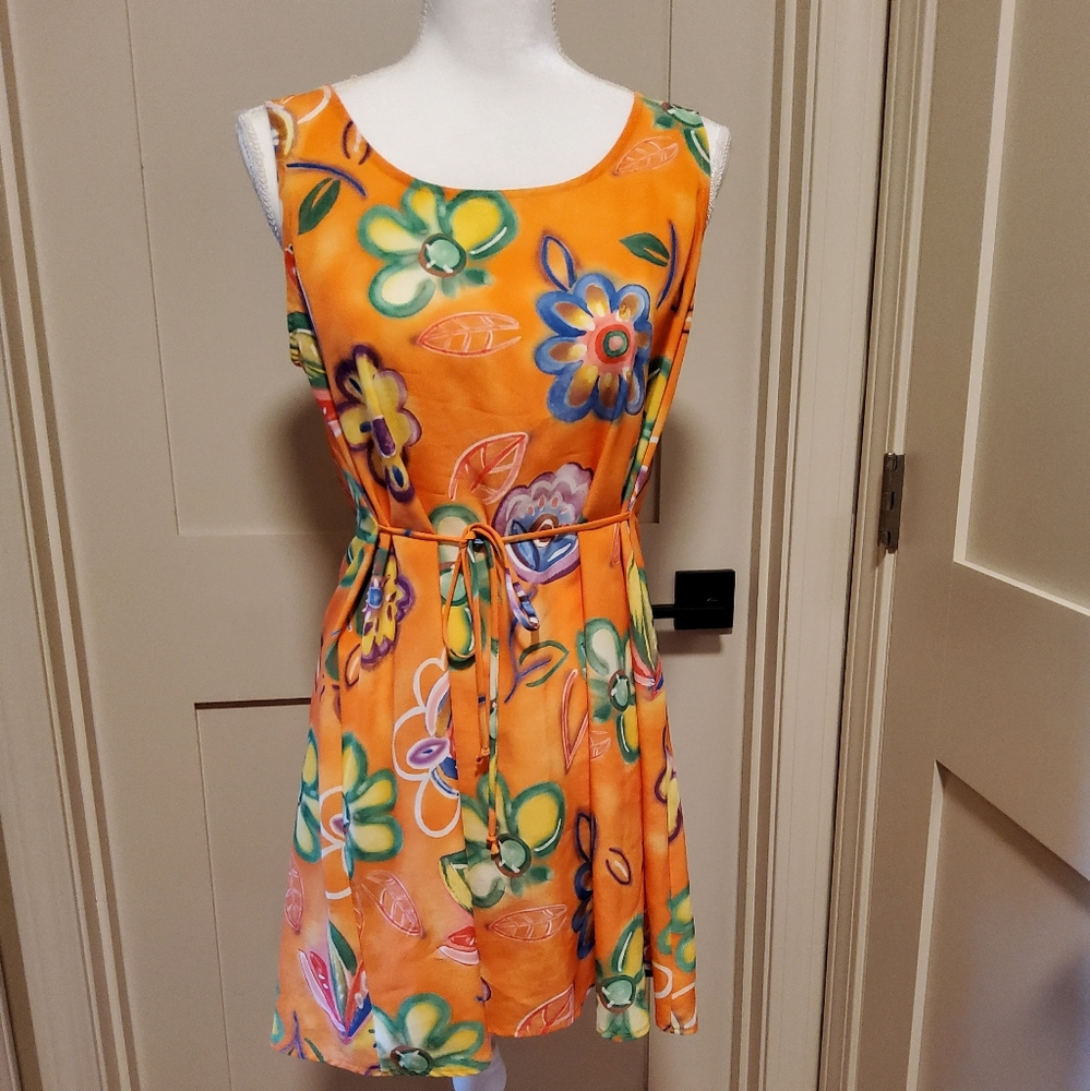 Cute Orange summer dress size M